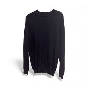 INSERCH Men's Classic Black Crewneck Sweater